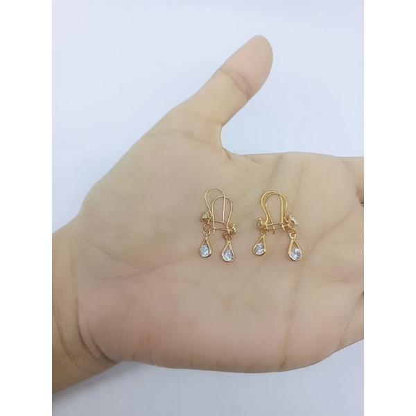 anting kain 1mp + m.1mp tears/ anting kait perak asli silver 925 lapis emas/ anting fashion wanita