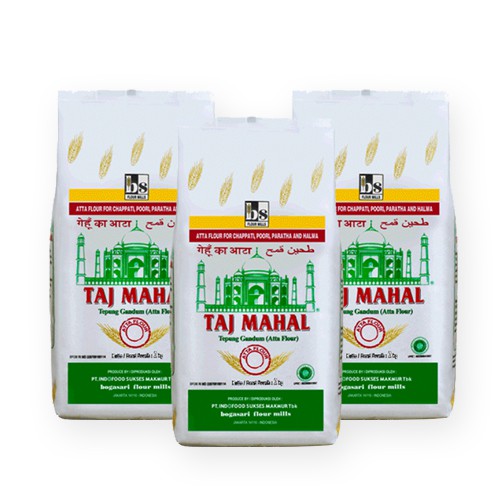 

Bundling 3 Pack Taj Mahal Atta Flour 2 Kg
