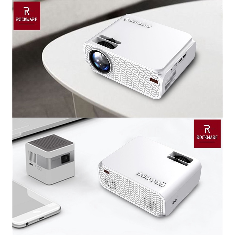 ROCKWARE RW-E8 BASIC - Multimedia Projector 2000 Lumens 1080P Support