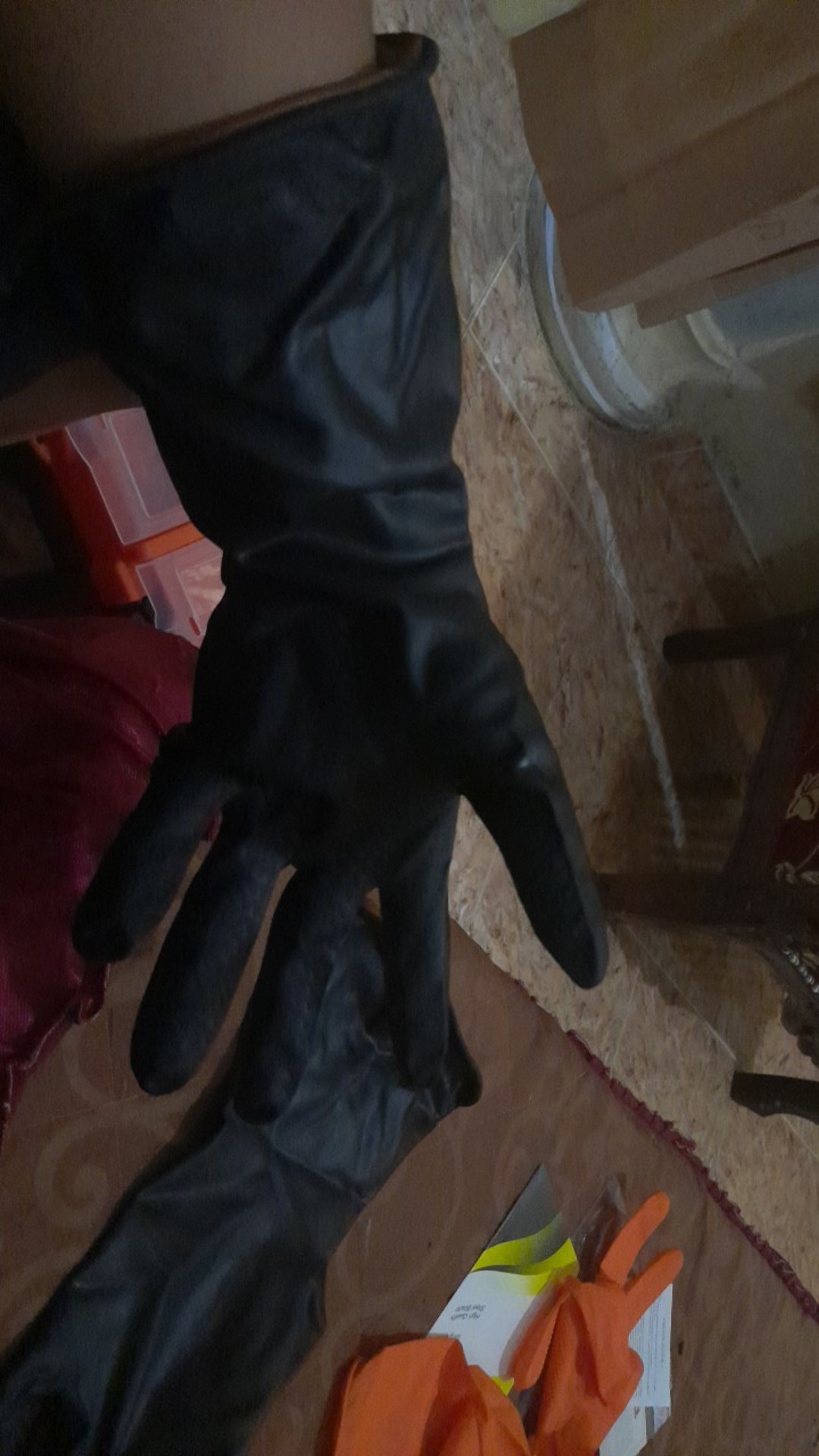 Kenmater Sarung Tangan Karet Hitam - Latex Hand Gloves