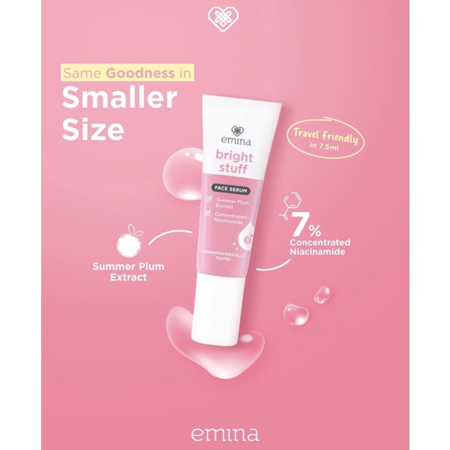 [TRAVEL SIZE] Emina Bright Stuff Face Serum - Serum Emina - Emina Serum - Bright Stuff Serum - 7,5ML