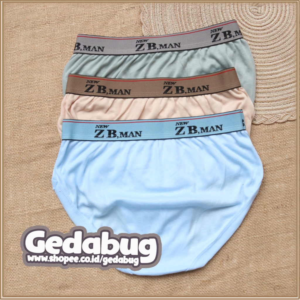Obral 6 Pcs - CD Pria ZB Man karet Boxer | Celana dalam Pria dewasa Classic | Gedabug
