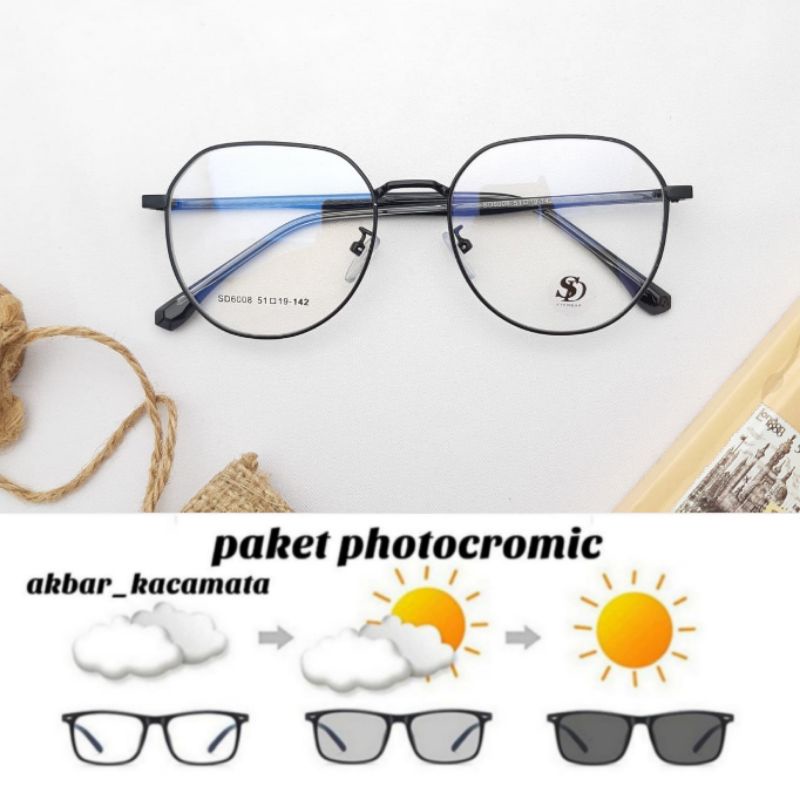 KACAMATA 6008 POTOCROMIC kacamata minus pria dan wanita