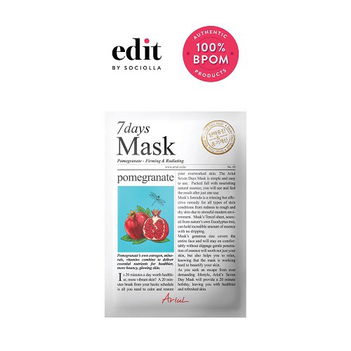 

Ariul 7days Mask - Pomegranate - size: 20 gr - Edit by Sociolla