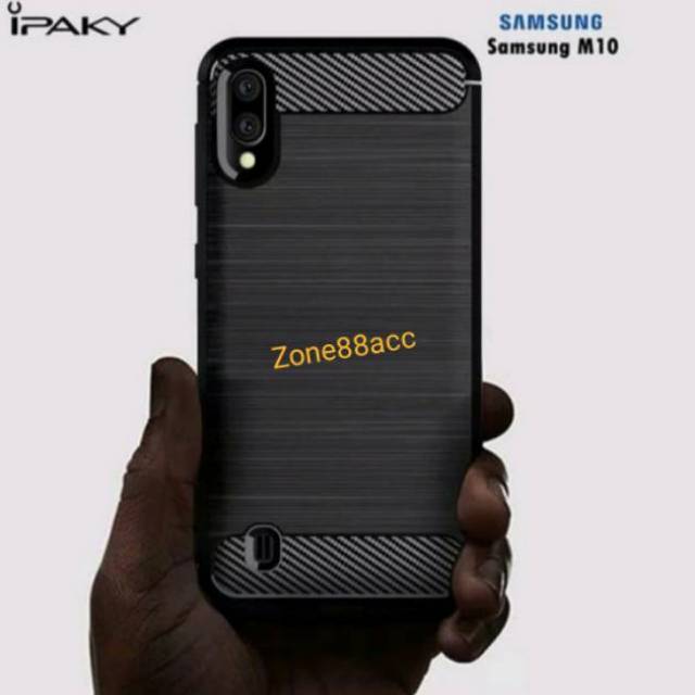 Silicon Case SAMSUNG A10 M10 Softcase Ipaky Carbon Cover Casing TPU