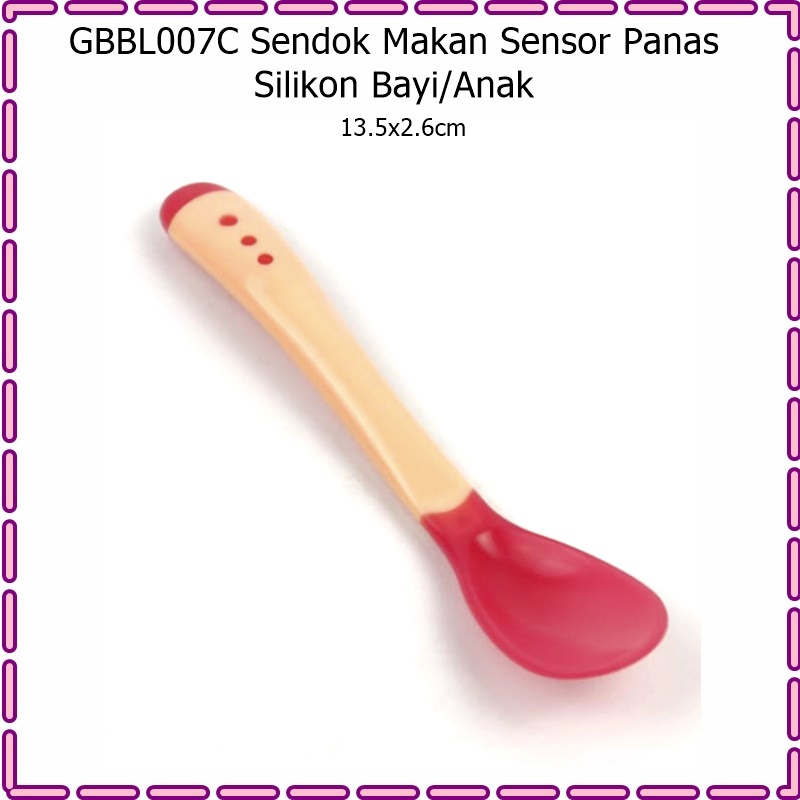 GBBL007C Sendok Makan Bayi/Anak SIlikon Sensor Suhu