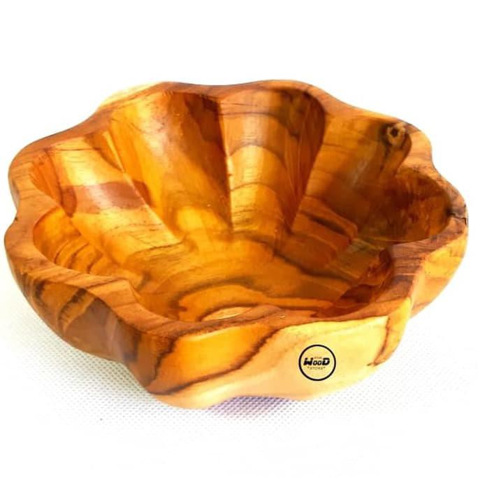Produk Terbaik] Mangkok Kerang Kayu Jati