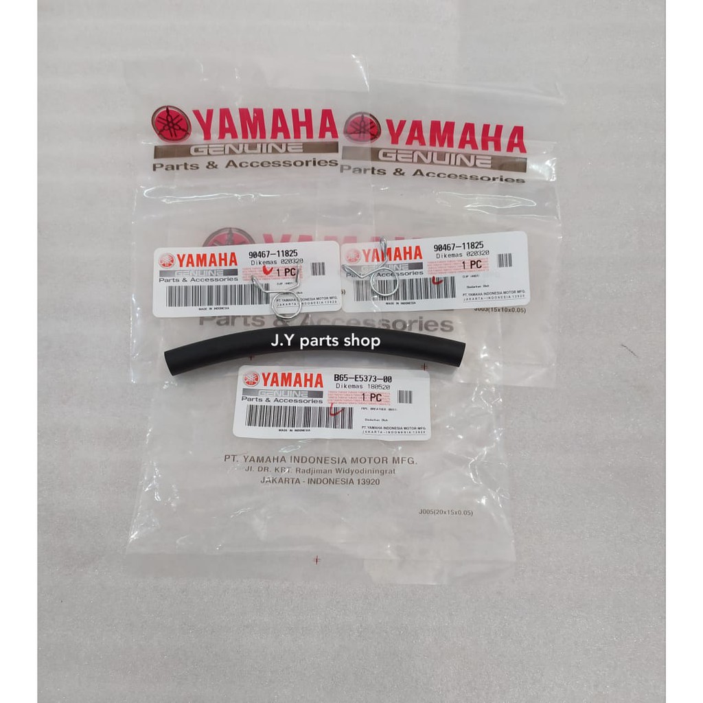 SELANG DAN CLIP PENTILASI HAWA UDARA GEARBOX CVT BERIKUT CLIP AEROX 155 LEXI ORIGINAL YGP B65-E5373-00