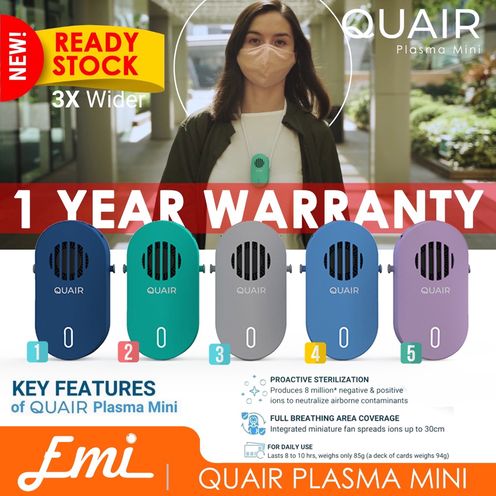 QUAIR Plasma Mini Portable Wearable Kalung Air Purifier