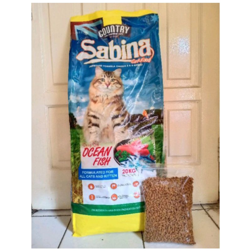 Makanan Kucing / Sabina Ocean Fish for All Cat dan Kitten kemasan 1kg repack