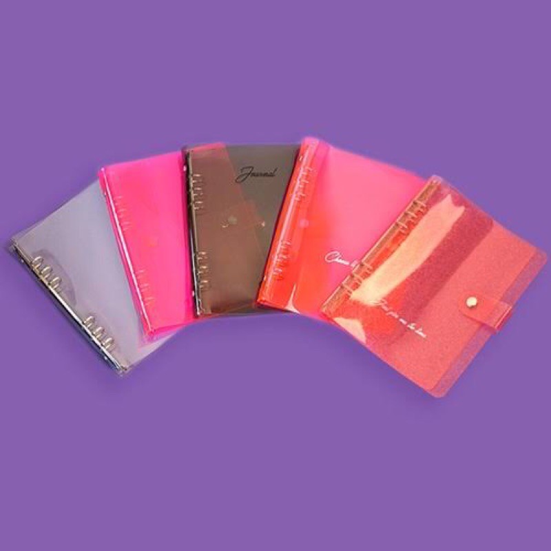 

LUCALAB 6 RING A5 BINDER GLITTER CLEAR PVC