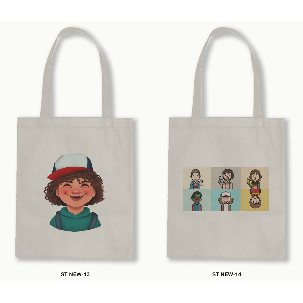 TOTE BAG BLACU 30X40 - STRANGER THINGS series.04