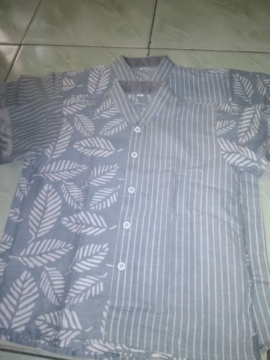 Imut Batik Anak & Ayah Daun Lurik Baju Batik Anak Cowok Kemeja Batik Anak Batik Anak Laki-laki