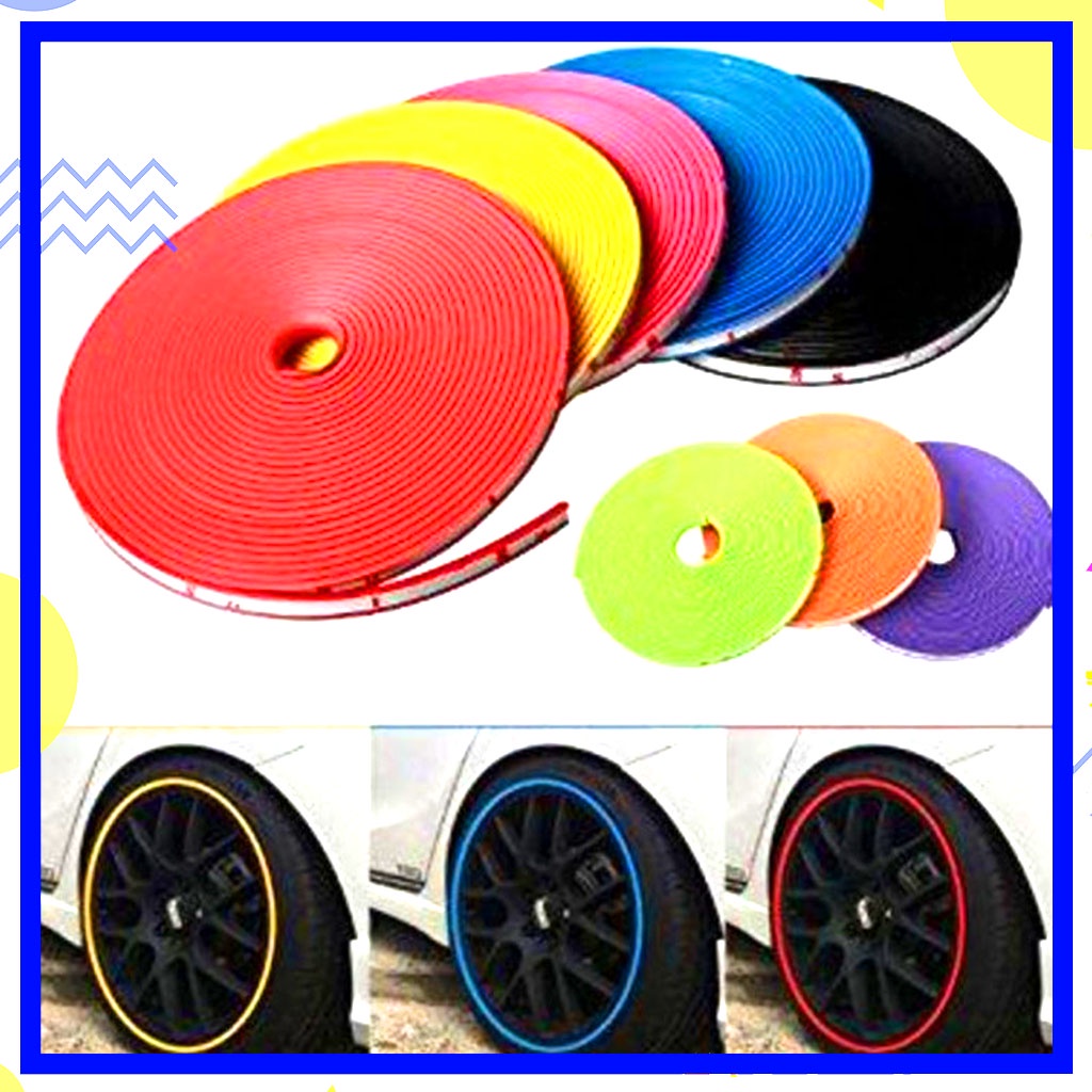 Wheel Protector Pelindung Velg Karet Rim Protector / Wheel Protector Karet pelindung Velg 8 Meter/ 4 velg
