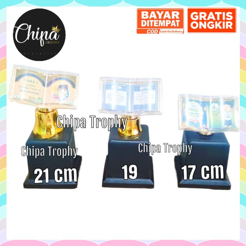 PIALA SET BUKU / PIALA ALQUR'AN / PIALA ISLAMI