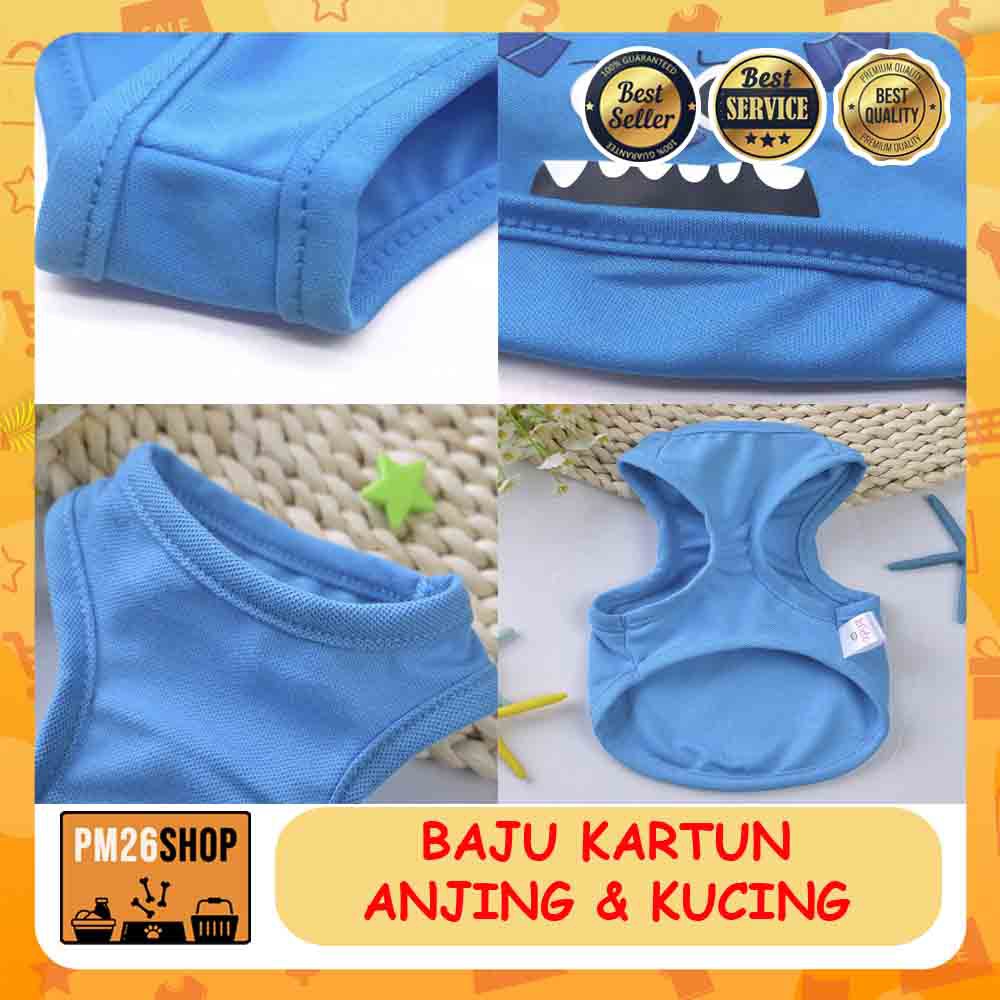 Baju Anjing Kucing Motif Kartun Size XXL Kd. 802