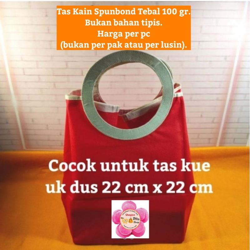 

Kantong Tas Kain Gift Bag Bingkisan Souvenir Kado Gagang Bulat Merah
