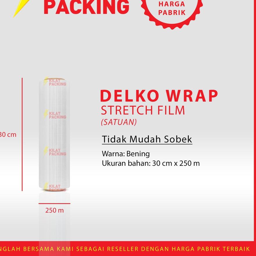 

Stretch Film Bening UKURAN 30 CM X 250 M Plastik Wrapping SATUAN
