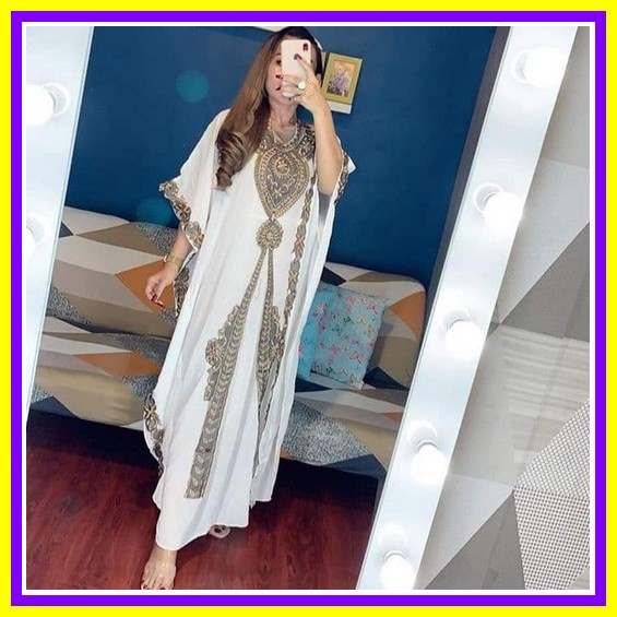 Baju Kaftan Wanita Premium Kaptan Payet Modern Gamis Kaftan Dress Muslim Pesta Lebaran Kondangan Hop