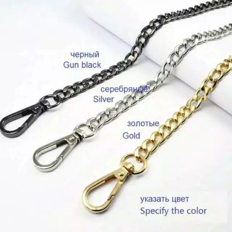 RANTAI IMPORT MURAH GOLD/BLACK/SILVER