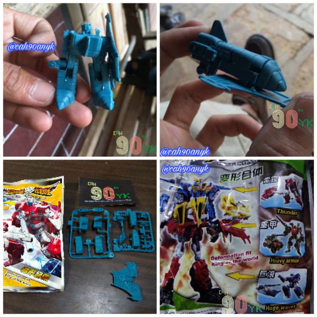 Mainan Robot-Robotan Transformasi Pesawat Kapal Mobil HA TOYS. MURAH.