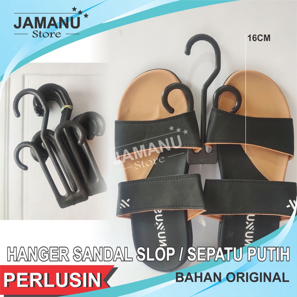 Hanger Sandal Slop Sepatu Berkualitas Hitam Perlusin