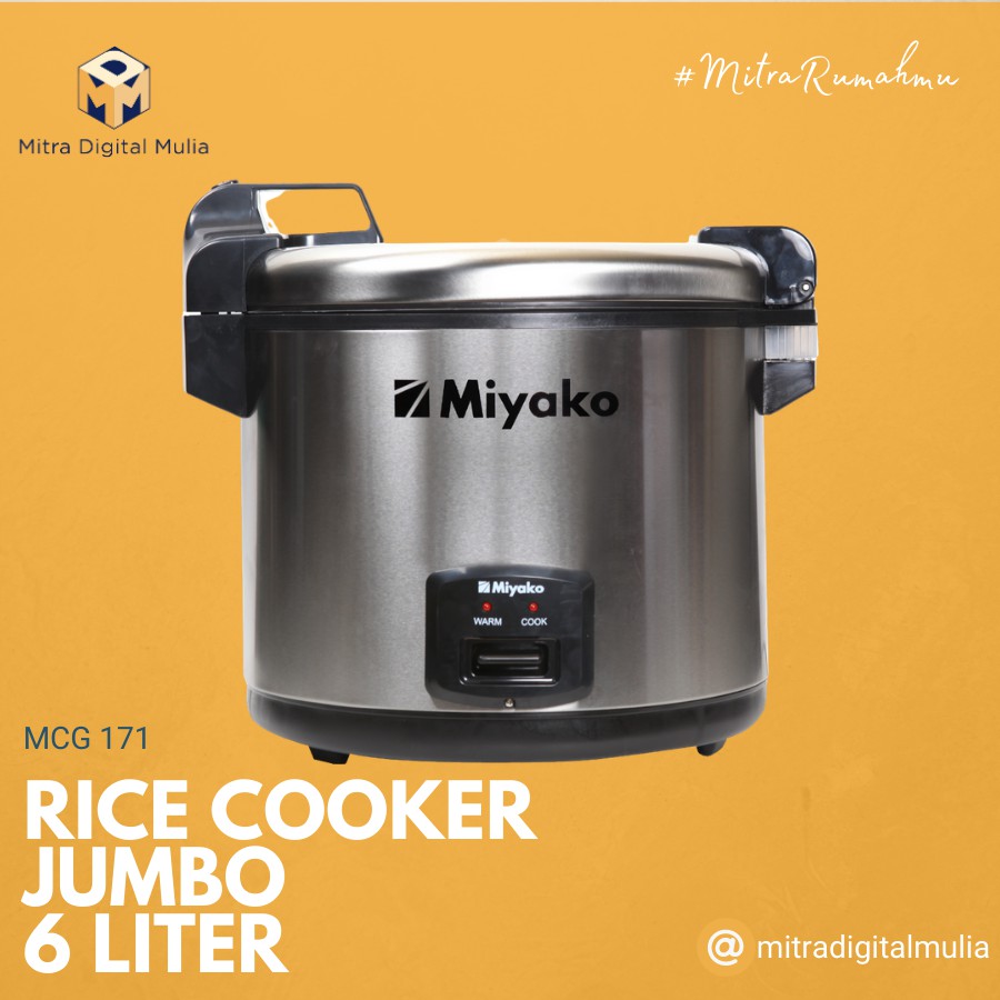 Miyako MCG 171 Rice Cooker/Magic Com Jumbo 6 Liter | Shopee Indonesia