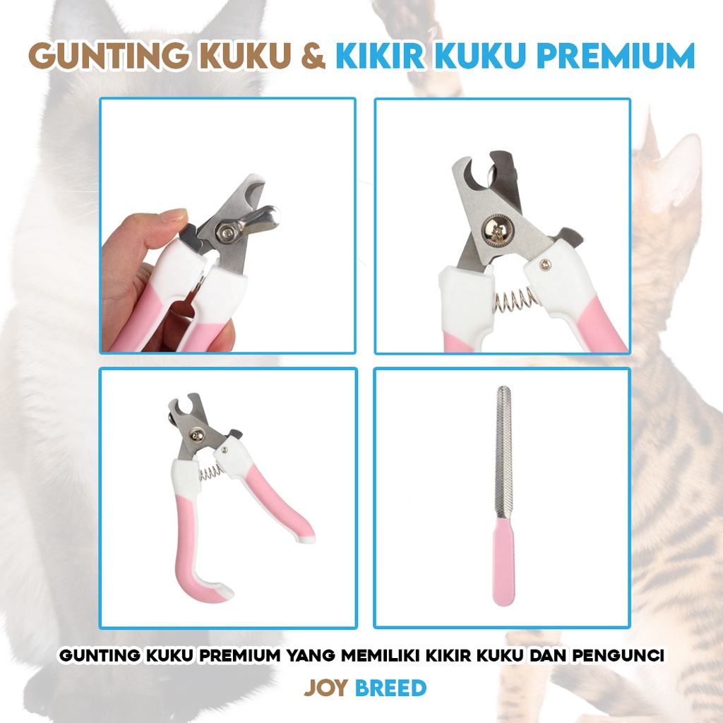 GUNTING KUKU DAN KIKIR KUKU HEWAN IMPORT PET NAIL CLIPPER SET PREMIUM BY JOY BREED