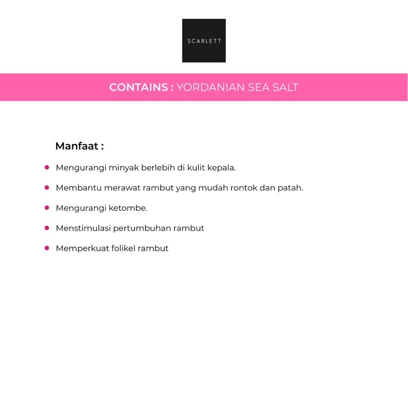 Scarlett Whitening Yordanian Sea Salt Shampoo &amp; Conditioner