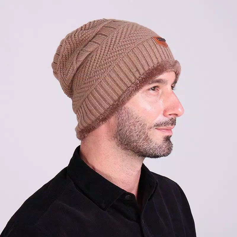 Topi Kupluk Wool Winter Beanie Hat