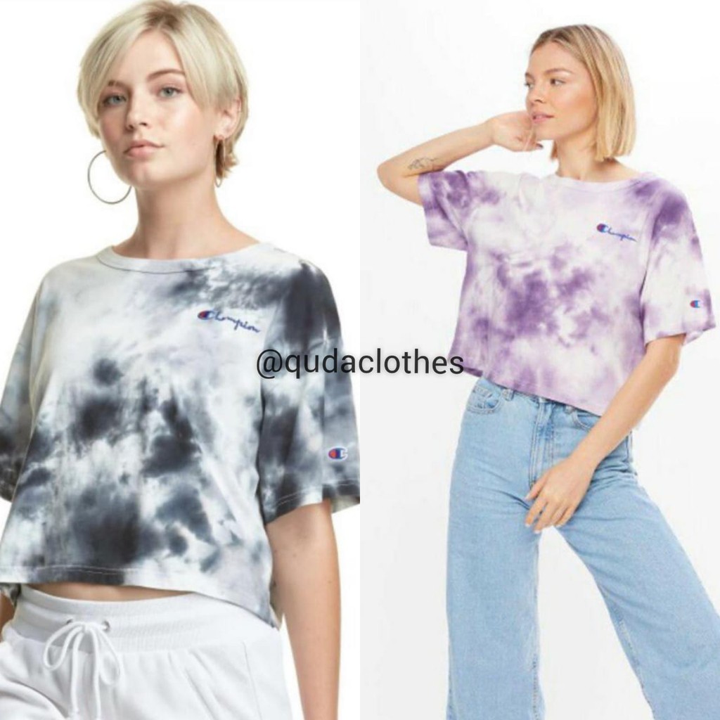 Champion cropped tie dye