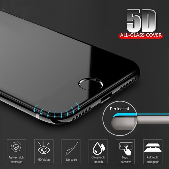 TEMPERED GLASS 5D Oppo A3S / anti gores Oppo A3S / screen guard Oppo A3S / pelindung layar hp