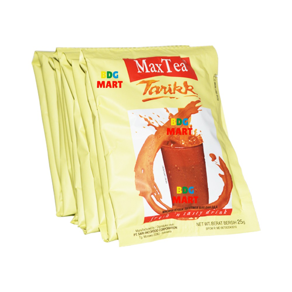 

RENCENG MaxTea Teh Tarik Minuman Bubuk Thai Tea Instan Paling Nikmat Rasa Maksimal - 10pcs x 25gr