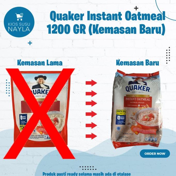 

Quaker Oatmeal Instan1.2 Kg Pouch /Quacker Oat / Quacker Oat Meal