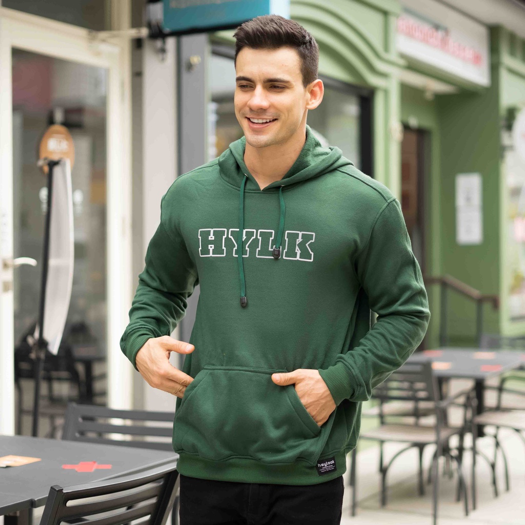 (BISA COD) HEYLOOKJaket Hoodie Jumper Hylk Unisex Outerwear Terbaru Heylook Green