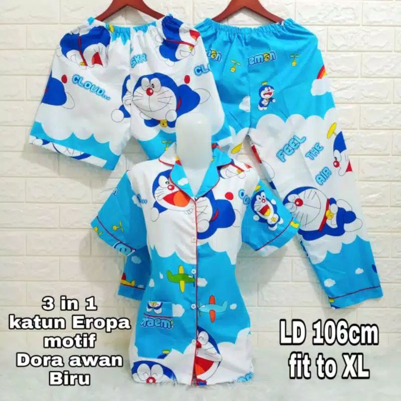 piyama dewasa 3in1
