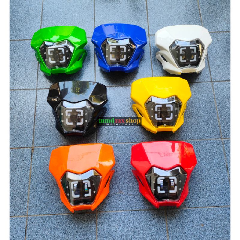 Headlamp klx 230 daymaker Reflektor batok lampu depan daymaker klx230 modifikasi Supermoto klx 150 b