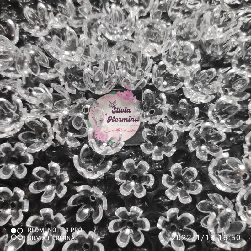 Mote Kelopak Bening Putih 1 Pon