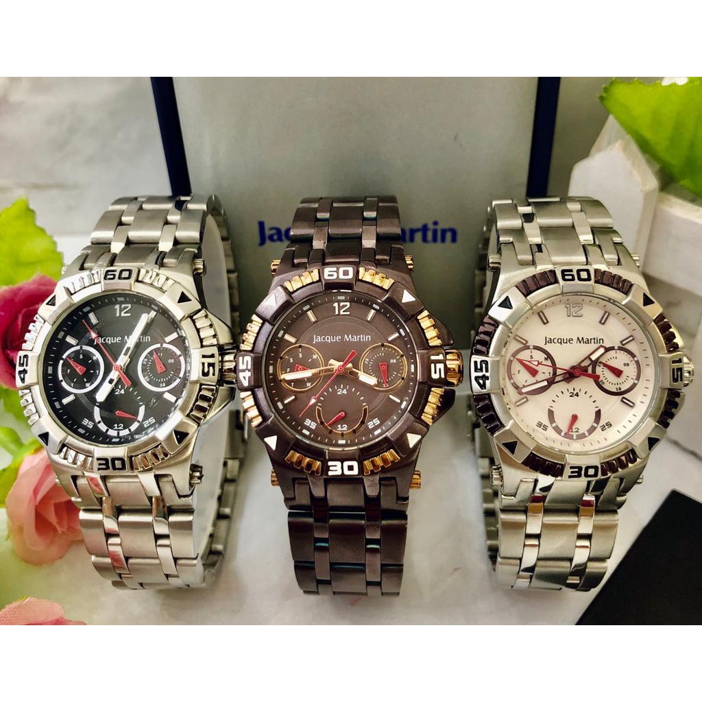 Limited Stock Jam Tangan Wanita Original Jacque Martin 3171BF Watch Garansi 1 Tahun Material Case St