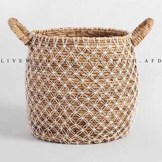 KERANJANG BANANA GENTONG BASKET BANANA WHITE MACRAME 