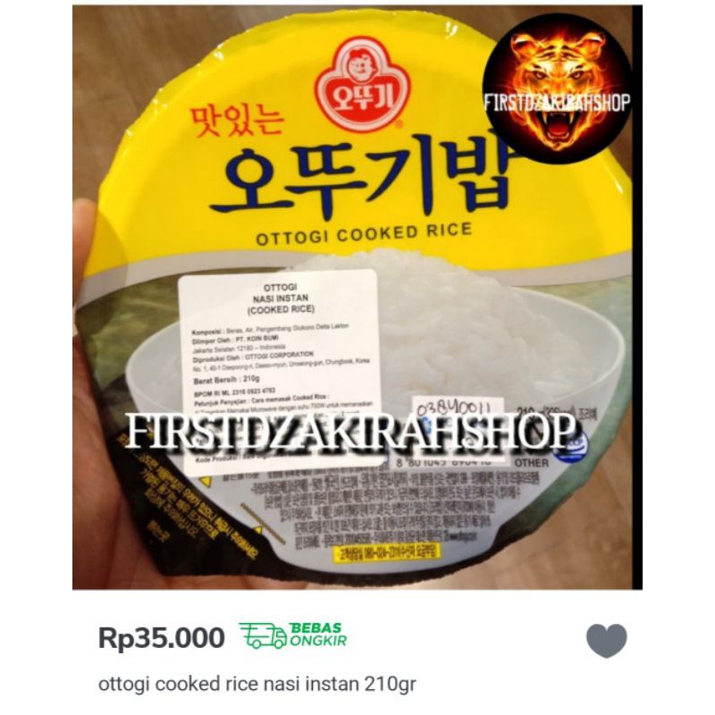 

Ottogi cooked rice instan 210gr