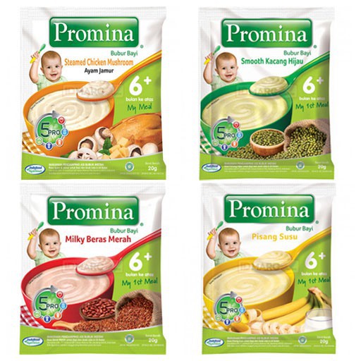 Promina Bubur Sachet 6M+ 20gr - Bubur Instan Bayi - Bubur Mpasi Bayi