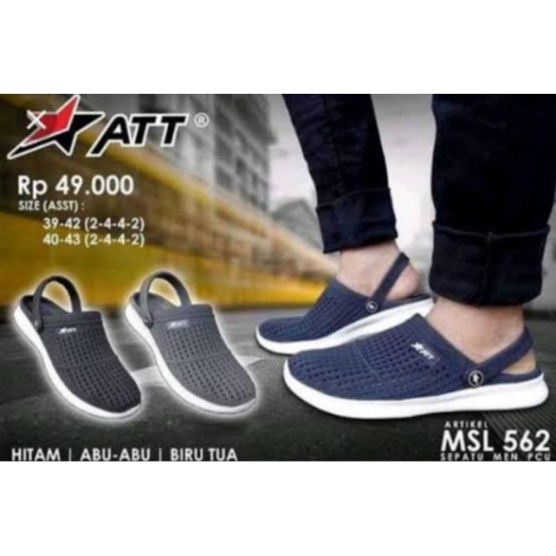Sandal Slip On / Sandal Slop / Sandal Karet ATT MSL 562 size 37 - 43