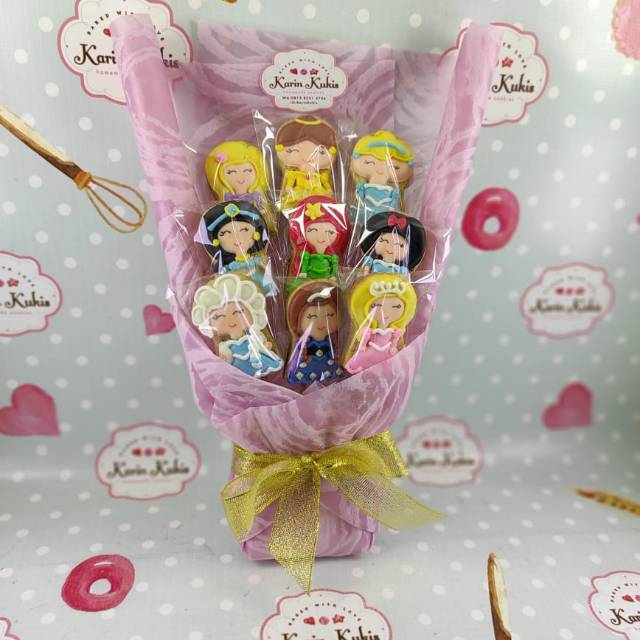 

Buket Ulang Tahun kukis 9 pcs Princess