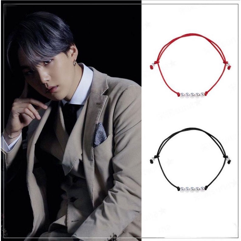 gelang tali Suga BTS / gelang kpop suga / gelang couple tali minimalis