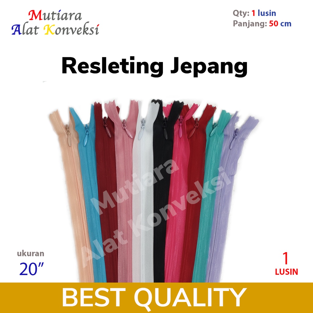 Resleting Jepang Gamis 50 cm 20 inch per lusin