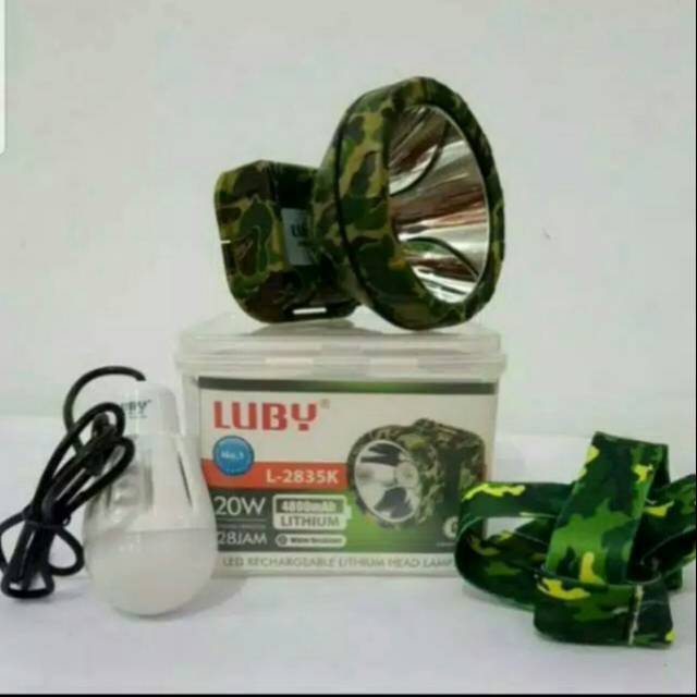 Senter kepala cahaya kuning