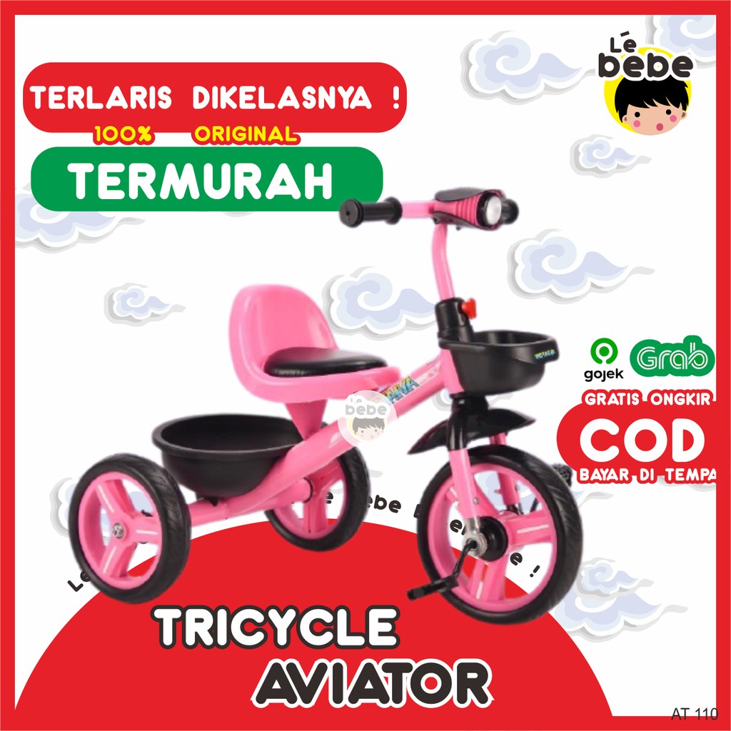 AVIATOR AT 110 Tricycle Sepeda BMX Stroller Micro Trike Smart Trike Sepeda Anak Sepeda Roda 3