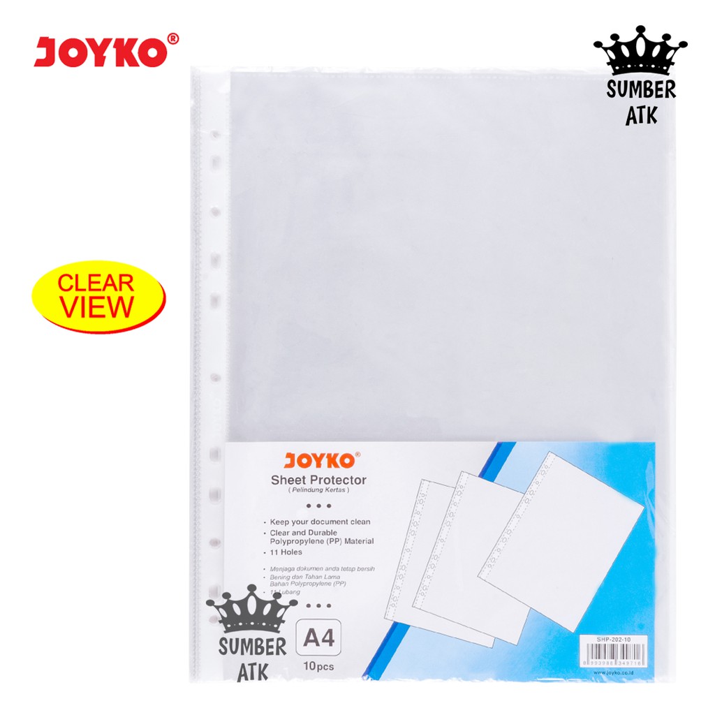 

Sheet Protector Pelindung Kertas Joyko SHP-202-10 A4 1 Pack 10 Pcs