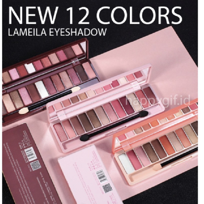 LAMEILA 12 COLOR EYESHADOW PALETTE PINK NUDE COLOR LA010